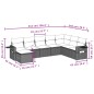 vidaXL 8-tlg. Garten-Sofagarnitur mit Kissen Braun Poly Rattan vidaXL 8-tlg. Garten-Sofagarnitur mit Kissen Braun Poly Rattan