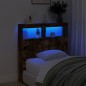 vidaXL LED-Kopfteil mit Ablagen Räuchereiche 100x17x102 cm vidaXL LED-Kopfteil mit Ablagen Räuchereiche 100x17x102 cm