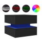 vidaXL Couchtisch mit LED-Leuchten Schwarz 50x50x40 cm vidaXL Couchtisch mit LED-Leuchten Schwarz 50x50x40 cm