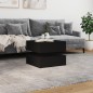 vidaXL Couchtisch mit LED-Leuchten Schwarz 50x50x40 cm vidaXL Couchtisch mit LED-Leuchten Schwarz 50x50x40 cm