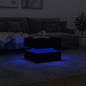 vidaXL Couchtisch mit LED-Leuchten Schwarz 50x50x40 cm vidaXL Couchtisch mit LED-Leuchten Schwarz 50x50x40 cm