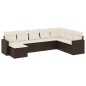 vidaXL 8-tlg. Garten-Sofagarnitur mit Kissen Braun Poly Rattan vidaXL 8-tlg. Garten-Sofagarnitur mit Kissen Braun Poly Rattan