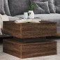 vidaXL Couchtisch mit LED-Leuchten Braun Eichen-Optik 50x50x40 cm vidaXL Couchtisch mit LED-Leuchten Braun Eichen-Optik 50x50x40 cm