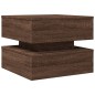vidaXL Couchtisch mit LED-Leuchten Braun Eichen-Optik 50x50x40 cm vidaXL Couchtisch mit LED-Leuchten Braun Eichen-Optik 50x50x40 cm