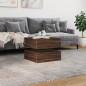 vidaXL Couchtisch mit LED-Leuchten Braun Eichen-Optik 50x50x40 cm vidaXL Couchtisch mit LED-Leuchten Braun Eichen-Optik 50x50x40 cm