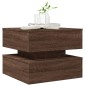 vidaXL Couchtisch mit LED-Leuchten Braun Eichen-Optik 50x50x40 cm vidaXL Couchtisch mit LED-Leuchten Braun Eichen-Optik 50x50x40 cm