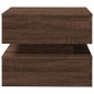 vidaXL Couchtisch mit LED-Leuchten Braun Eichen-Optik 50x50x40 cm vidaXL Couchtisch mit LED-Leuchten Braun Eichen-Optik 50x50x40 cm