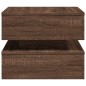 vidaXL Couchtisch mit LED-Leuchten Braun Eichen-Optik 50x50x40 cm vidaXL Couchtisch mit LED-Leuchten Braun Eichen-Optik 50x50x40 cm