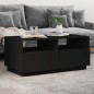 vidaXL Couchtisch mit LED-Leuchten Schwarz 90x49x40 cm vidaXL Couchtisch mit LED-Leuchten Schwarz 90x49x40 cm