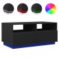 vidaXL Couchtisch mit LED-Leuchten Schwarz 90x49x40 cm vidaXL Couchtisch mit LED-Leuchten Schwarz 90x49x40 cm