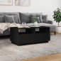 vidaXL Couchtisch mit LED-Leuchten Schwarz 90x49x40 cm vidaXL Couchtisch mit LED-Leuchten Schwarz 90x49x40 cm