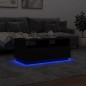 vidaXL Couchtisch mit LED-Leuchten Schwarz 90x49x40 cm vidaXL Couchtisch mit LED-Leuchten Schwarz 90x49x40 cm