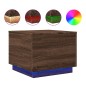 vidaXL Couchtisch mit LED-Leuchten Braun Eichen-Optik 50x50x40 cm vidaXL Couchtisch mit LED-Leuchten Braun Eichen-Optik 50x50x40 cm