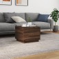 vidaXL Couchtisch mit LED-Leuchten Braun Eichen-Optik 50x50x40 cm vidaXL Couchtisch mit LED-Leuchten Braun Eichen-Optik 50x50x40 cm