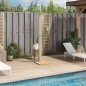 vidaXL Gartendusche Beige 50x55x224 cm Poly Rattan und Akazienholz vidaXL Gartendusche Beige 50x55x224 cm Poly Rattan und Akazienholz