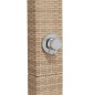 vidaXL Gartendusche Beige 50x55x224 cm Poly Rattan und Akazienholz vidaXL Gartendusche Beige 50x55x224 cm Poly Rattan und Akazienholz