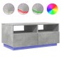vidaXL Couchtisch mit LED-Leuchten Betongrau 90x49x40 cm vidaXL Couchtisch mit LED-Leuchten Betongrau 90x49x40 cm