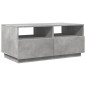 vidaXL Couchtisch mit LED-Leuchten Betongrau 90x49x40 cm vidaXL Couchtisch mit LED-Leuchten Betongrau 90x49x40 cm