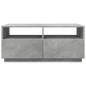 vidaXL Couchtisch mit LED-Leuchten Betongrau 90x49x40 cm vidaXL Couchtisch mit LED-Leuchten Betongrau 90x49x40 cm