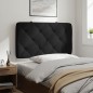 vidaXL Kopfteil-Kissen Schwarz 90 cm Samt