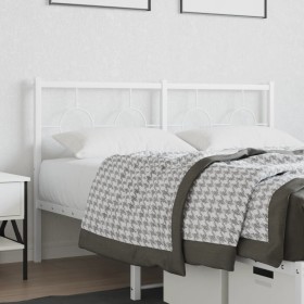 vidaXL Kopfteil Metall Weiß 140 cm