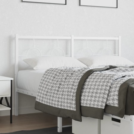 vidaXL Kopfteil Metall Weiß 140 cm