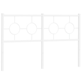vidaXL Kopfteil Metall Weiß 140 cm