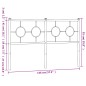 vidaXL Kopfteil Metall Weiß 140 cm