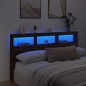 vidaXL LED-Kopfteil mit Ablage Braun Eichen-Optik 180x17x102 cm vidaXL LED-Kopfteil mit Ablage Braun Eichen-Optik 180x17x102 cm