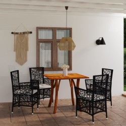 5-tlg. Garten-Essgruppe Braun