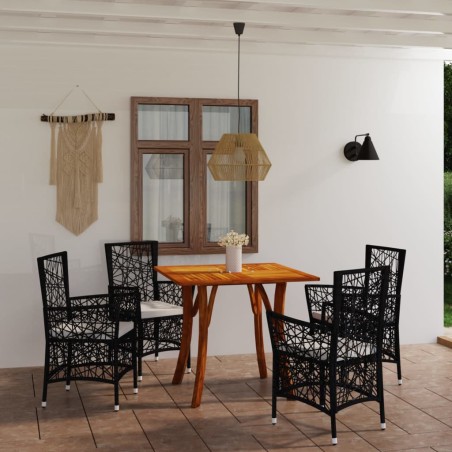 5-tlg. Garten-Essgruppe Braun