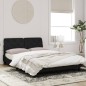 vidaXL Bettgestell mit LED-Leuchten Schwarz 140x200 cm Samt vidaXL Bettgestell mit LED-Leuchten Schwarz 140x200 cm Samt