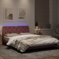 vidaXL Bettgestell mit LED-Leuchten Rosa 120x200 cm Samt vidaXL Bettgestell mit LED-Leuchten Rosa 120x200 cm Samt