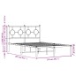 vidaXL Bettgestell mit Kopfteil Metall Weiß 120x200 cm vidaXL Bettgestell mit Kopfteil Metall Weiß 120x200 cm