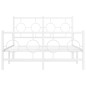 vidaXL Bettgestell mit Kopf- und Fußteil Metall Weiß 120x190 cm vidaXL Bettgestell mit Kopf- und Fußteil Metall Weiß 120x190 cm