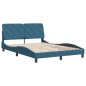 vidaXL Bettgestell mit Kopfteil Blau 120x200 cm Samt vidaXL Bettgestell mit Kopfteil Blau 120x200 cm Samt