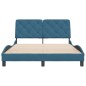 vidaXL Bettgestell mit Kopfteil Blau 120x200 cm Samt vidaXL Bettgestell mit Kopfteil Blau 120x200 cm Samt