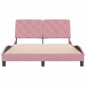 vidaXL Bettgestell mit Kopfteil Rosa 140x190 cm Samt vidaXL Bettgestell mit Kopfteil Rosa 140x190 cm Samt