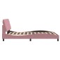vidaXL Bettgestell mit Kopfteil Rosa 140x190 cm Samt vidaXL Bettgestell mit Kopfteil Rosa 140x190 cm Samt