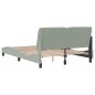 vidaXL Bettgestell mit Kopfteil Hellgrau 140x190 cm Samt vidaXL Bettgestell mit Kopfteil Hellgrau 140x190 cm Samt