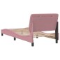 vidaXL Bettgestell mit Kopfteil Rosa 80x200 cm Samt vidaXL Bettgestell mit Kopfteil Rosa 80x200 cm Samt