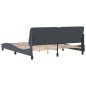vidaXL Bettgestell mit Kopfteil Dunkelgrau 180x200 cm Samt vidaXL Bettgestell mit Kopfteil Dunkelgrau 180x200 cm Samt