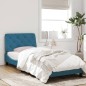 vidaXL Bettgestell mit Kopfteil Blau 90x200 cm Samt vidaXL Bettgestell mit Kopfteil Blau 90x200 cm Samt