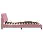 vidaXL Bettgestell mit Kopfteil Rosa 160x200 cm Samt vidaXL Bettgestell mit Kopfteil Rosa 160x200 cm Samt