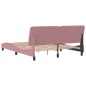 vidaXL Bettgestell mit Kopfteil Rosa 160x200 cm Samt vidaXL Bettgestell mit Kopfteil Rosa 160x200 cm Samt