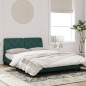 vidaXL Bettgestell mit Kopfteil Dunkelgrün 140x190 cm Samt vidaXL Bettgestell mit Kopfteil Dunkelgrün 140x190 cm Samt