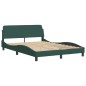 vidaXL Bettgestell mit Kopfteil Dunkelgrün 140x190 cm Samt vidaXL Bettgestell mit Kopfteil Dunkelgrün 140x190 cm Samt