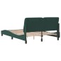 vidaXL Bettgestell mit Kopfteil Dunkelgrün 140x190 cm Samt vidaXL Bettgestell mit Kopfteil Dunkelgrün 140x190 cm Samt