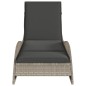 vidaXL Sonnenliege mit Auflage Hellgrau 60x205x73 cm Poly Rattan vidaXL Sonnenliege mit Auflage Hellgrau 60x205x73 cm Poly Rattan