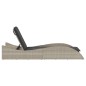 vidaXL Sonnenliege mit Auflage Hellgrau 60x205x73 cm Poly Rattan vidaXL Sonnenliege mit Auflage Hellgrau 60x205x73 cm Poly Rattan